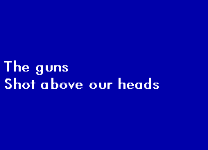 The guns

Shot above our heads