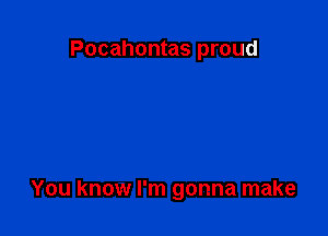 Pocahontas proud

You know I'm gonna make