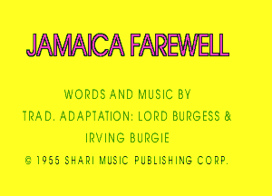 JAMAHCA FAREWELL

vi'IC'IJL'JE .-'-.HU MLE IC E
I99. U. .-'-.LJ.-'-.P '.-'-.'IC'HZ LOIJL'J E-LIJIELEE ti
II?-.-' IH'S E- L IJGIL
I 1055 EPARI L'LEIC PLBLIEHHG CCRP.