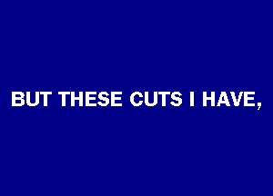 BUT THESE CUTS I HAVE,