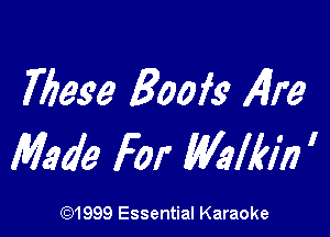 These goofs Are

Made For MIMI '

(Q1999 Essential Karaoke