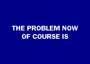 THE PROBLEM NOW

OF COURSE IS