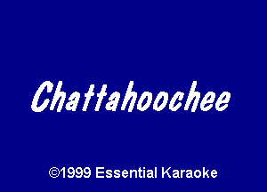 Cilaffabooabee

(91999 Essential Karaoke