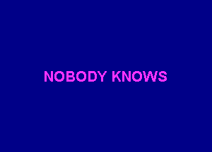 NOBODY KNOWS