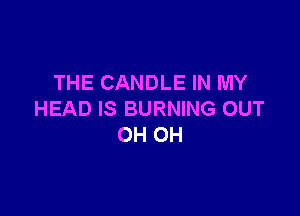 THE CANDLE IN MY

HEAD IS BURNING OUT
OH OH