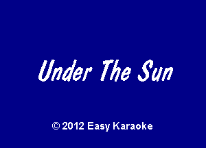 Under 7er 3m

Q) 2012 Easy Karaoke