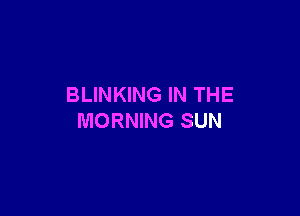 BLINKING IN THE

MORNING SUN