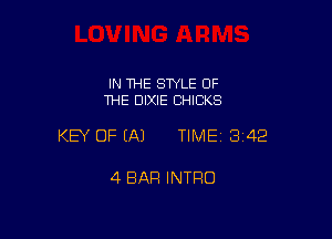 IN THE STYLE OF
THE DIXIE CHICKS

KEY OF EA) TIME13i42

4 BAR INTRO