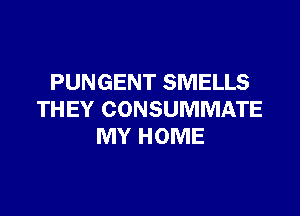 PUNGENT SMELLS

THEY CONSUMMATE
MY HOME
