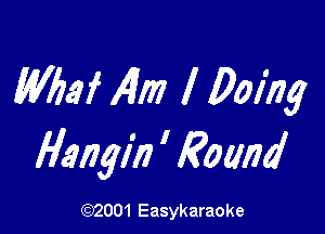 Wflaf 141m l Doing

Hangin ' Roam!

(1032001 Easykaraoke