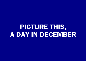 PICTURE THIS,

A DAY IN DECEMBER