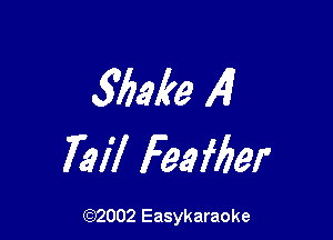 3bake A51

7317 Feafber

(92002 Easykaraoke