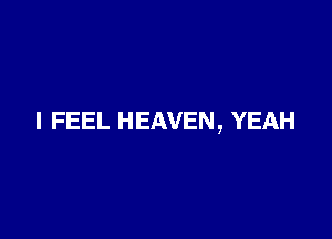 I FEEL HEAVEN, YEAH
