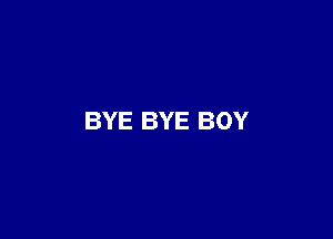 BYE BYE BOY