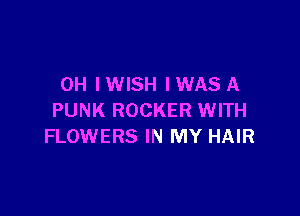 0H IWISH IWAS A

PUNK ROCKER WITH
FLOWERS IN MY HAIR