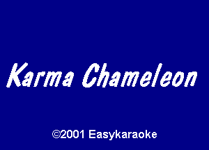 Karma Mmeleon

(92001 Easykaraoke