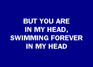 BUT YOU ARE
IN MY HEAD,

SWIMMING FOREVER
IN MY HEAD