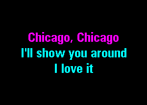Chicago, Chicago

I'll show you around
I love it