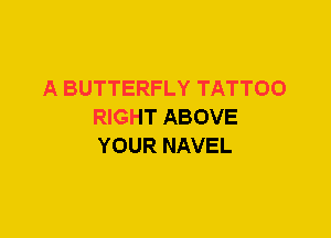 A BUTTERFLY TATTOO
RIGHT ABOVE
YOUR NAVEL