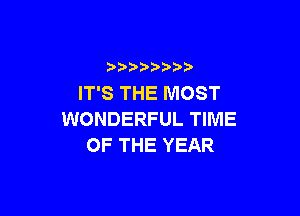 )   )
IT'S THE MOST

WONDERFUL TIME
OF THE YEAR