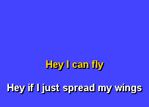 Hey I can fly

Hey if I just spread my wings