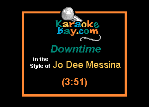Kafaoke.
Bay.com
(' u.J

Downtime

Intne ,
Styie of Jo Dee Messma

(3z51)