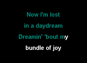 Now I'm lost

in a daydream

Dreamin' 'bout my

bundle of joy