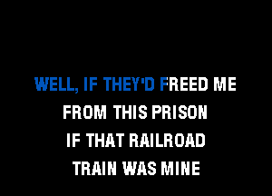 WELL, IF THEY'D FREED ME
FROM THIS PRISON
IF THAT RAILROAD
TRAIN WAS MINE
