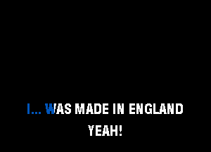 I... WAS MADE IN ENGLAND
YEAH!