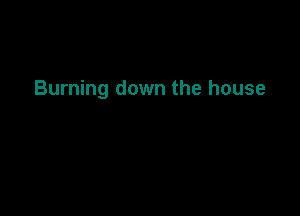 Burning down the house