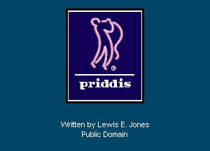 Immen by Lewus E Jones
Pubbc Doman