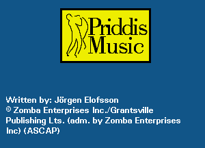 Written bVi Jb'rgen Elofsson

(9 Zomba Enterprises lncJGranmville
Publishing Lm. (adm. by Zomba Enterprises
Inc) (ASCAP)