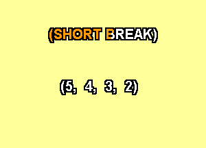 (SHORT BREAK)

(EJ458124)