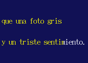 que una foto gris

y un triste sentimiento.