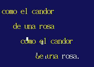 como el candor

de una rosa

Cdmo ql candor

beluna rosa.