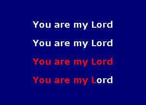 You are my Lord

You are my Lord