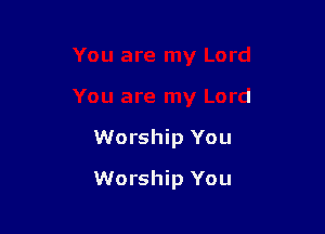 Worship You

Worship You