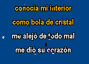 cohocia mi interior
como bola de cristal

a me alejc') de fodo mal

me diQ su cgrazbn