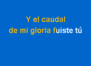 Y el caudal
de mi gloria fuiste tli