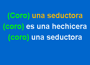 (Coro) una seductora
(coro) es una hechicera

(coro) una seductora