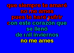 no me arnes