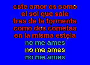 no me ames